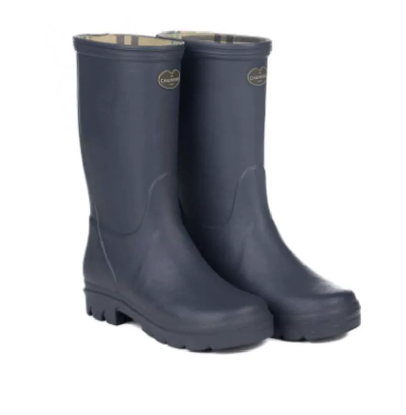 Le Chameau Childrens Petite Adventure Jersey Lined Boot Bleu Fonce